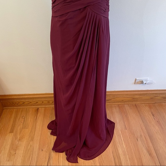 Bill Levkoff Chiffon Sweetheart Floor Length Gown size 14 - Picture 12 of 16